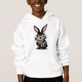 Funny Rabbit Boys’ Hoodie (Voorkant)