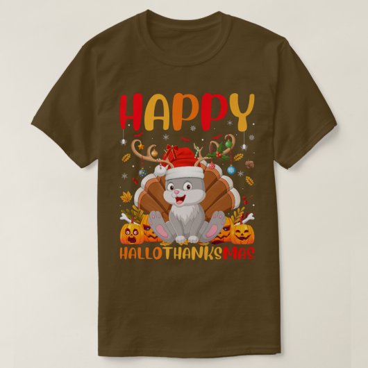 Funny Rabbit Bunny Animal Lover Happy Bunny HelloT T-shirt (Design voorkant)