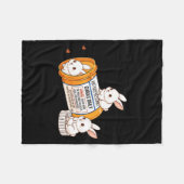 Funny Rabbit Bunny Anti Depressant Zoo Boys Girls Fleece Deken (Voorkant (Horizontaal))