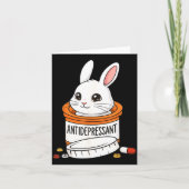 Funny Rabbit Bunny Anti Depressant Zoo Boys Girls  Kaart (Voorkant)