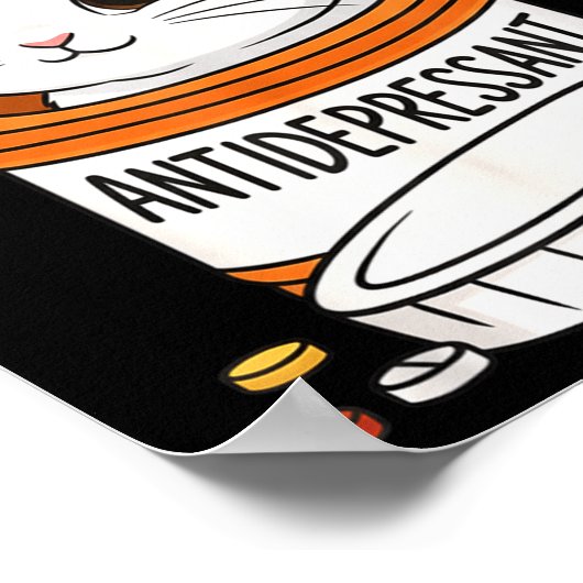 Funny Rabbit Bunny Anti Depressant Zoo Boys Girls  Poster (Hoek)