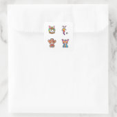 Funny Rabbit Doodle Art Style 4 Pack Stickers (Tas)