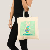 Funny Rabbit Easter Egg Hunt gepersonaliseerd Tote Bag (Voorkant (product))
