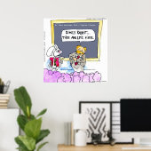 Funny Rabbit Grammar Police Poster (Thuiskantoor)