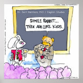 Funny Rabbit Grammar Police Poster (Voorkant)