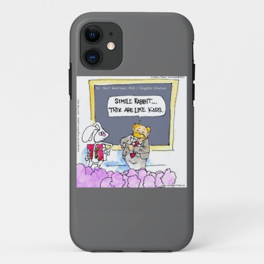 Funny Rabbit Grammatica Politie iPhone5 Hoesje (Achterkant)