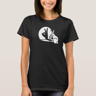 Funny Rabbit hand schaduw projectie konijnenhaas p T-shirt