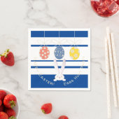 FUNNY RABBIT Happy Easter Eggs Hunt Party Moderne Servet (Insitu)