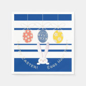 FUNNY RABBIT Happy Easter Eggs Hunt Party Moderne Servet (Voorkant)