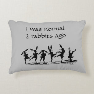 Funny Rabbit Humor Decorative Pillow Accent Kussen