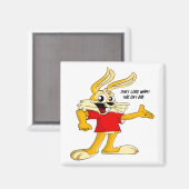 Funny Rabbit Humor Magnet (Voorkant / Achterkant)
