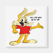 Funny Rabbit Humor Magnet (Voorkant)
