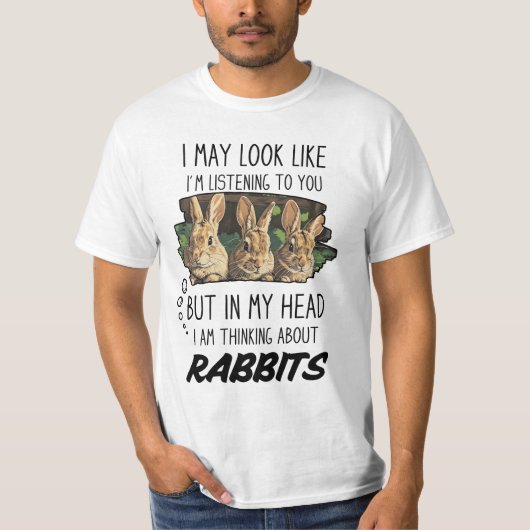 Funny Rabbit Lover T-shirt (Voorkant)