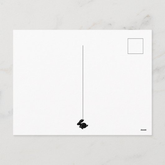 Funny Rabbit Meerkat Post Card Afbeelding Feestdagenkaart (Achterkant)