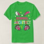 Funny Rabbit School Architect Easter Day Eggs Bunn T-shirt (Design voorkant)