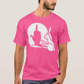 Funny Rabbit Shadow Hand Middle Finger Sign The Fi T-shirt (Voorkant)