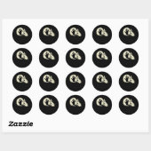 Funny Rabbit Shadow Play Pun Bunny Lover Ronde Sticker (Vel)