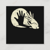 Funny Rabbit Shadow Play Pun Bunny Lover Vierkante Visitekaartje (Voorkant)