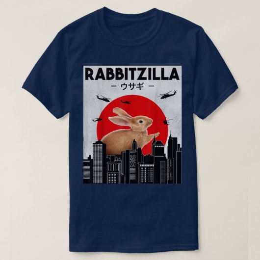 Funny Rabbit T, Bunny Rabbit T, Rabbitzilla 576 T-shirt (Design voorkant)