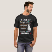 Funny Rabbit T-shirt Ik hou van mijn dwerg Hotot B (Voorkant volledig)
