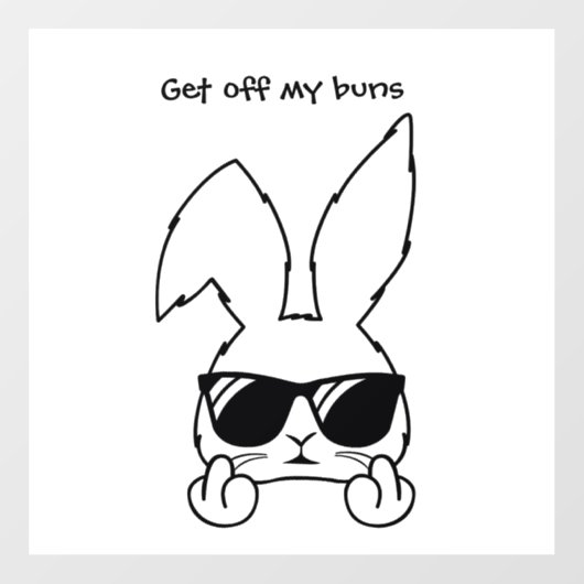 Funny Rabbit Window Decal (Vel)