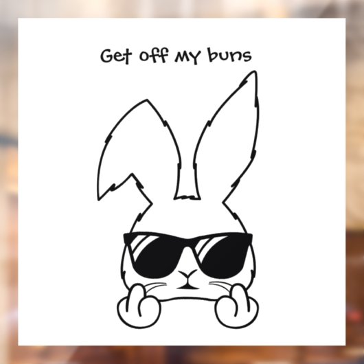 Funny Rabbit Window Decal (Vel 2)