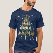 Funny Rabbits Kerstbomen T-shirt Ornament Decor (Voorkant)