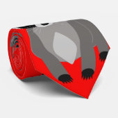 Funny Raccoon Aangepaste kleur Stropdas (Opgerold)