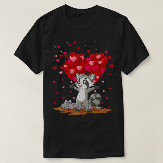 Funny Raccoon Animal Lover Raccoon Valentine's Day T-shirt (Design voorkant)
