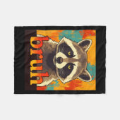 Funny Raccoon Bruh Meme Teens Boys Girls Men Graph Fleece Deken (Voorkant (Horizontaal))