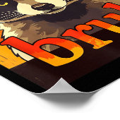 Funny Raccoon Bruh Meme Teens Boys Girls Men Graph Poster (Hoek)