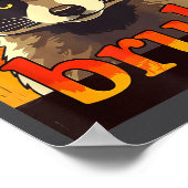 Funny Raccoon Bruh Meme Teens Boys Girls Men Graph Poster (Hoek)