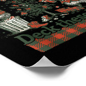 Funny Raccoon Christmas Deck These Halls Humor  Poster (Hoek)