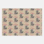 Funny Raccoon Christmas Feral Meme Xmas  Inpakpapier Vel (Voorkant)