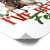 Funny Raccoon Christmas Holiday Sorry Santa I've B Poster (Hoek)