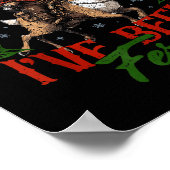 Funny Raccoon Christmas Holiday Sorry Santa I've B Poster (Hoek)