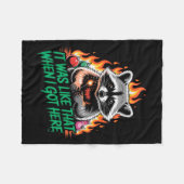 Funny Raccoon Christmas Trash Panda Xmas Fleece Deken (Voorkant (Horizontaal))