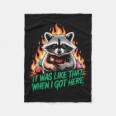 Funny Raccoon Christmas Trash Panda Xmas  Fleece Deken (Voorkant)