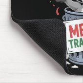 Funny Raccoon Christmas Trash Panda Xmas Merry Tra Muismat (Hoek)