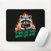 Funny Raccoon Christmas Trash Panda Xmas  Muismat (Met muis)