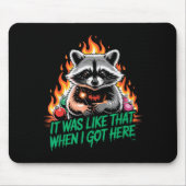 Funny Raccoon Christmas Trash Panda Xmas Muismat (Voorkant)