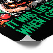 Funny Raccoon Christmas Trash Panda Xmas Poster (Hoek)