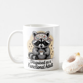 Funny Raccoon Coffee Mug Disguised as a Functional Koffiemok