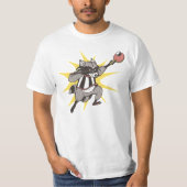 Funny raccoon dabbing play ping pong raccoon t-shirt (Voorkant)