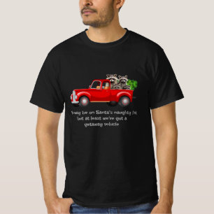 Funny Raccoon Dier Kerst Shirt