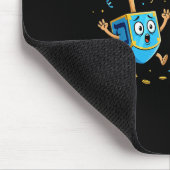 Funny Raccoon Dreidel Menorah Hanukkah Kids Womens Muismat (Hoek)