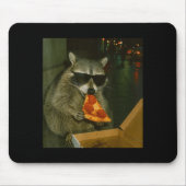 Funny Raccoon Eating Zza Animal Meme  Muismat (Voorkant)