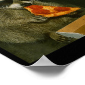 Funny Raccoon Eating Zza Animal Meme  Poster (Hoek)