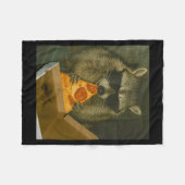 Funny Raccoon Eating Zza Animal Meme Raccoon  Fleece Deken (Voorkant (Horizontaal))
