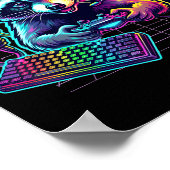 Funny Raccoon Gamer Video Game Gaming Lover  Poster (Hoek)